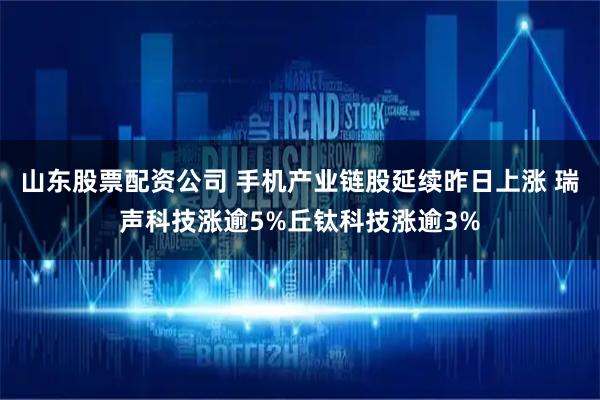 山东股票配资公司 手机产业链股延续昨日上涨 瑞声科技涨逾5%丘钛科技涨逾3%